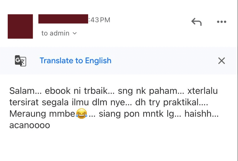 Feedback suami selepas isteri mencuba Terapi Lidasutra