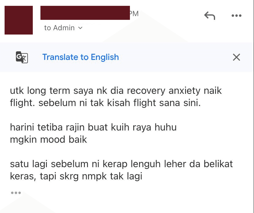Feedback isteri yang rasa tubuhnya lebih lega selepas Terapi Lidasutra